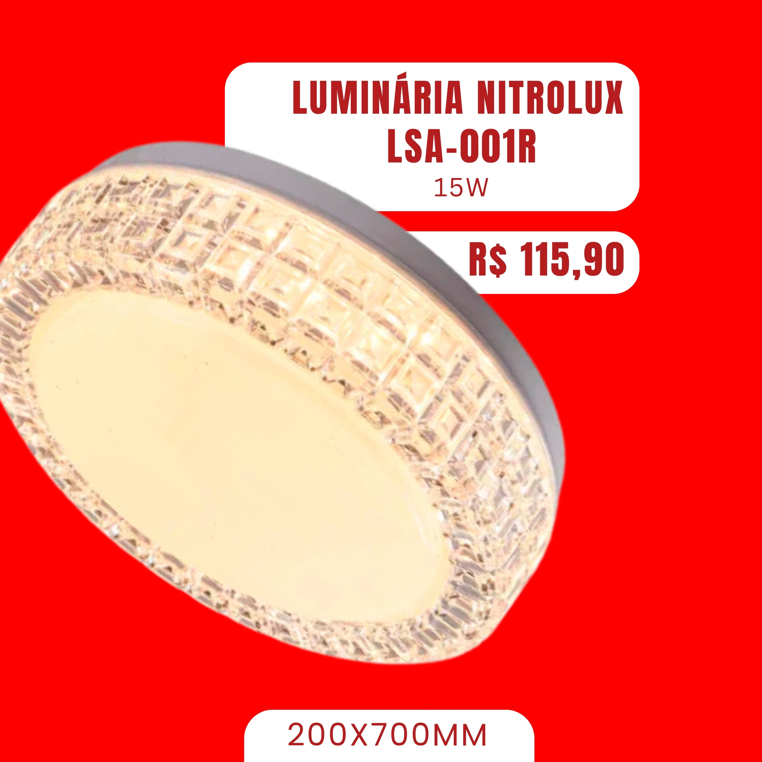 LUMINARIA NITROLUX LSA-001R 15W